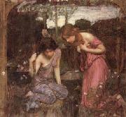 John William Waterhouse Study for Nymphs finding the Head of Orpheus oil painting picture wholesale